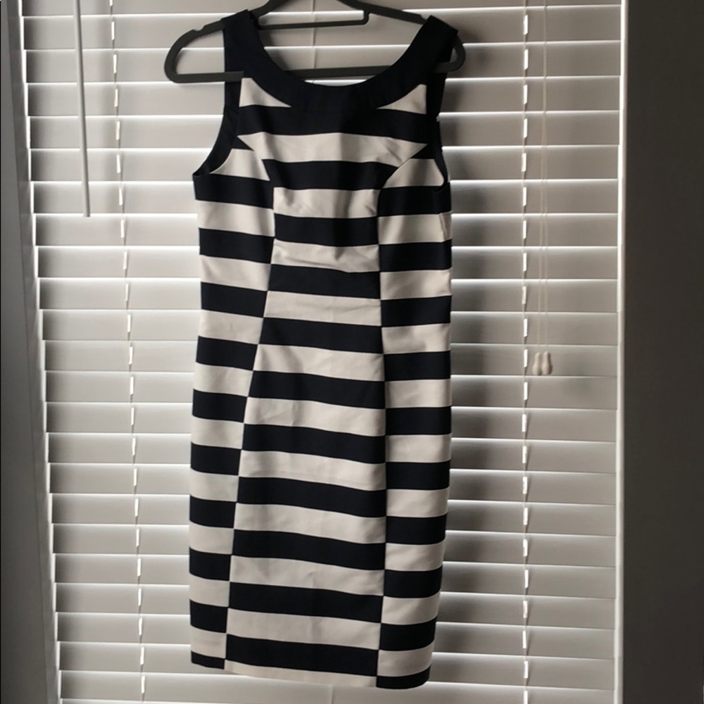 Navy and white work/church dress